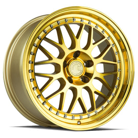 Aodhan AH02 18x8.5 5x114.3 +35 cb73.1 Gold w/Machined Face Wheel/Rim