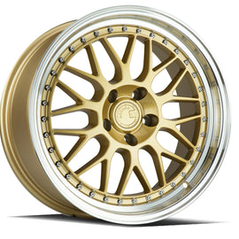 Aodhan AH02 18x8.5 5x114.3 +35 cb73.1 Gold Machined Lip Wheel/Rim