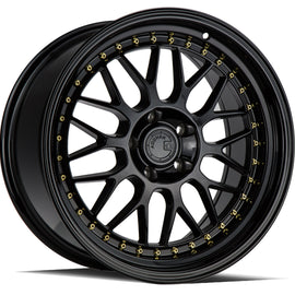 Aodhan AH02 18x9.5 5x100 +30 cb73.1 Full Gloss Black ( Gold Rivet) Wheel/Rim AH021895510030GB