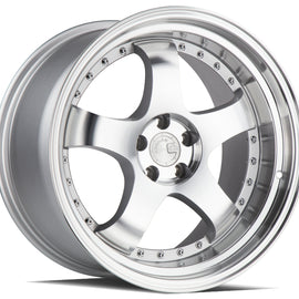 Aodhan AH03 18x10.5 5x100 +35 cb73.1 Silver Machined Face And Lip Wheel/Rim AH0318105510035SMF