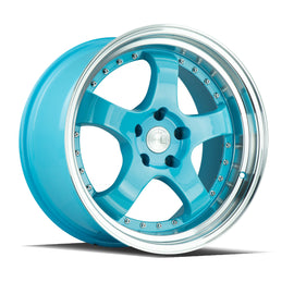 Aodhan AH03 18x9.5 5x114.3 +30 cb73.1 Tiffany Blue Machined Lip Wheel/Rim AH0318955114330TML