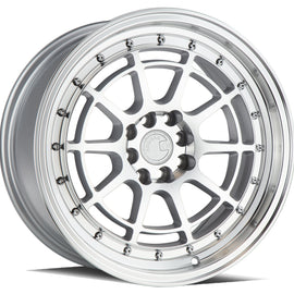 Aodhan AH04 17x9 4x100/114.3 +25 cb73.1 Silver Machined Face And Lip Wheel/Rim AH0417904100114325SML