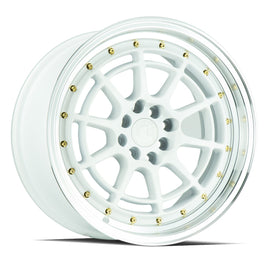 Aodhan AH04 17x9 4x100/114.3 +25 cb73.1 White Machined Lip Wheel/Rim AH0417904100114325WML