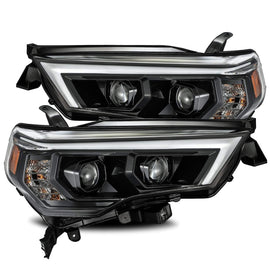 AlphaRex LUXX-Series LED Projector Headlights Plank Style Design Alpha Black w/ Activation Light + Sequential Signal for Toyota 4Runner 2014-2020 880720