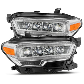 AlphaRex Nova Series LED Projector Headlights Plank Style Design Chrome w/ Activation Light for Toyota Tacoma 2016-2020 880706