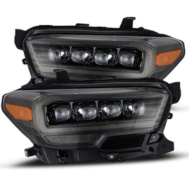 AlphaRex Nova Series LED Projector Headlights Plank Style Design Alpha Black w/ Activation Light for Toyota Tacoma 2016-2020 880705