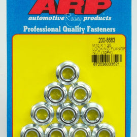ARP M10 X 1.25 LOCKING FLANGE NUT KIT 200-8683