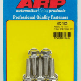 ARP 5/16-18 X 1.000 HEX SS BOLTS 622-1000