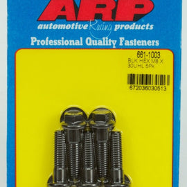 ARP M8 X 1.25 X 30 HEX BLACK OXIDE BOLTS 661-1003