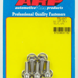 ARP M6 X 1.00 X 16 12PT SS BOLTS 770-1017