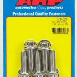 ARP M10 X 1.25 X 30 12PT SS BOLTS 773-1003