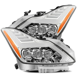 AlphaRex Nova Series LED Projector Headlights Plank Style Design Chrome for Infiniti G37 2008-2013/Q60 2014-2015 881981