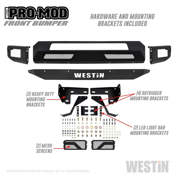Westin 18-19 Ford F-150 Pro-Mod Front Bumper - Textured Black 58-41065