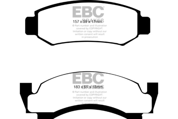 For Ford F-150 75-93 EBC Greenstuff 6000 Series Truck & SUV Front Brake Pads DP61261