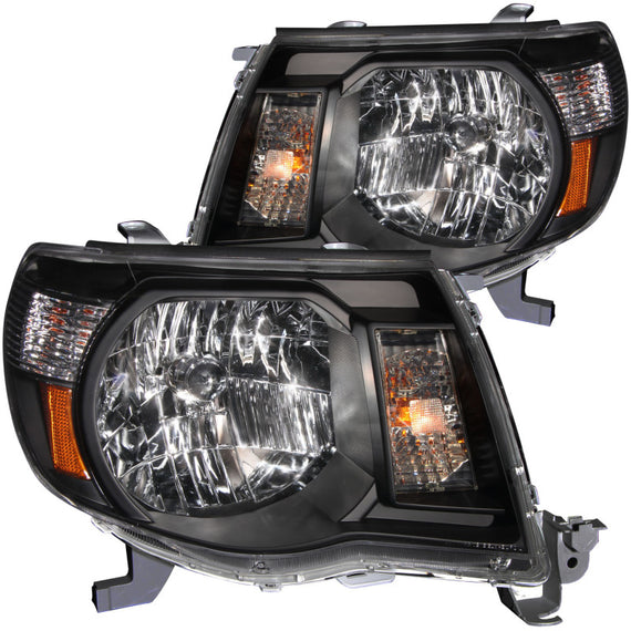 Anzo 121191 Black w/Amber Reflectors Crystal Headlight for 05-11 Toyota Tacoma 121191