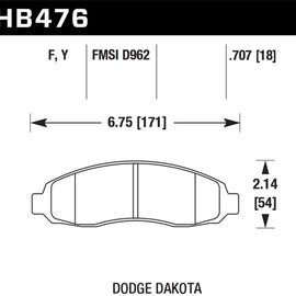 Hawk LTS Street Brake Pads HB476Y.707