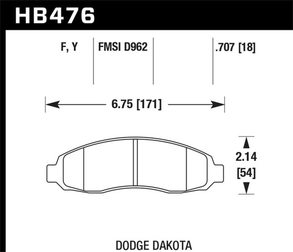 Hawk LTS Street Brake Pads HB476Y.707