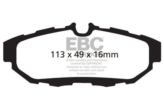 EBC Brakes DP41870R Yellowstuff Street And Track Brake Pads Fits 10-14 Mustang DP41870R