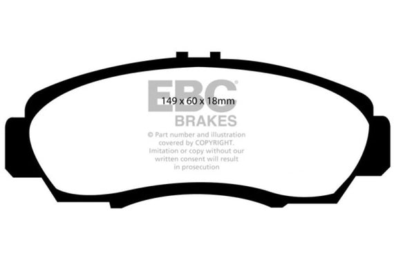 EBC DP41610R YELLOWSTUFF ULTIMATE RACE BRAKE PADS - FRONT DP41610R