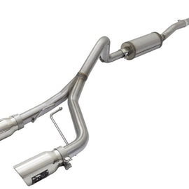 aFe Rebel Series CB 2.5in Dual Center Exit SS Exhaust w/ Polish Tip 07-15 Jeep Wrangler 3.6L/3.8L V6 49-48056-P