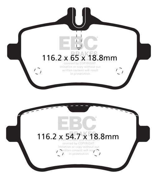 EBC Brakes DP32180C Redstuff Ceramic Low Dust Brake Pads Fits S550 SL400 SL550 DP32180C