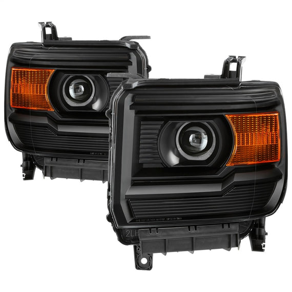xTune 14-15 GMC Sierra 1500 OEM Style Halogen Headlights - Black (HD-JH-GS14-AM-BK) 9042423