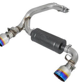 aFe Takeda 3in 304 SS Axle-Back Exhaust System w/ Blue Flame Tip 16-18 Ford Focus RS 2.3L (t) 49-33104-L