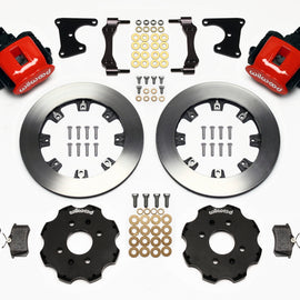 Wilwood Combination Parking Brake Rear Kit 12.19in Red Civic / Integra Drum 2.71 Hub Offset 140-10211-R