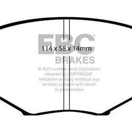 EBC Yellow Stuff Front Brake Pads for 94-01 Mazda Miata MX5 1.8L - DP41002R DP41002R