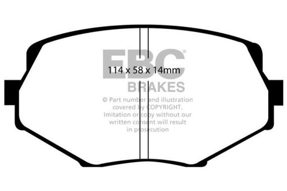 EBC Yellow Stuff Front Brake Pads for 94-01 Mazda Miata MX5 1.8L - DP41002R DP41002R