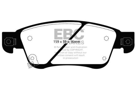 EBC 11-13 Infiniti G25 2.5 Ultimax2 Front Brake Pads UD1287