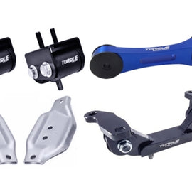 Torque Solution Engine/Trans/Blue Pitch Mount Kit w/ Mount Plates: 02-14 Subaru WRX / 04+ Subaru STi TS-SU-123BU.2-PL