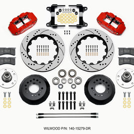 Wilwood Narrow Superlite 6R Front Hub Kit 14.00in Drill Red 82-92 Camaro//Firebird 140-15279-DR