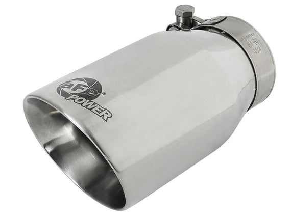 aFe MACH Force-Xp Universal 304 SS Single-Wall Clamp-On Exhaust Tip - Polished 49T25354-P07