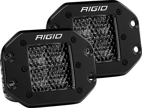 Rigid Industries D Series PRO Midnight Edition - Spot - Diffused - Pair 212513BLK