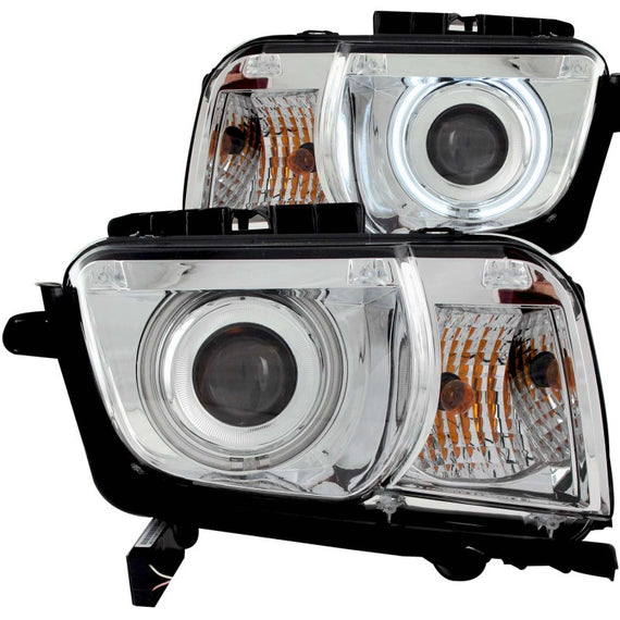 ANZO 2010-2013 Chevrolet Camaro Projector Headlights w/ Halo Chrome (CCFL) 121311