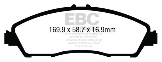 EBC Yellowstuff Front Brake Pads for 14+ Acura MDX 3.5 DP43024R