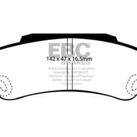 EBC 98-05 Chevrolet Blazer 4.3 2WD Yellowstuff Rear Brake Pads DP41602R