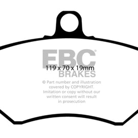 EBC 89-93 Volkswagen Corrado 1.8 Supercharged Redstuff Front Brake Pads DP3841/2C