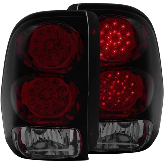 Anzo 321225 Pair of 2 Red Smoke Lens Tail Lights for 02-09 Chevrolet Trailblazer 321225