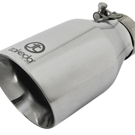 aFe Takeda 304 Stainless Steel Clamp-On Exhaust Tip 2.5in. Inlet / 4.5in. Outlet / 9in. L - Polished 49T25454-P09