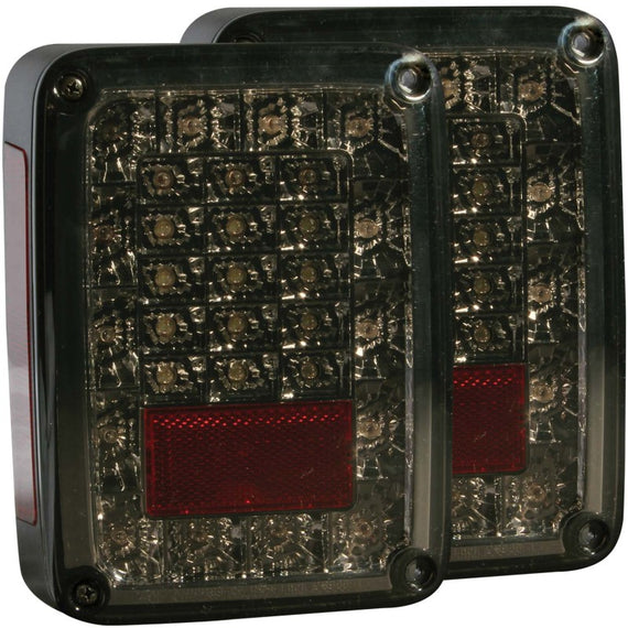 ANZO 2007-2015 Jeep Wrangler LED Taillights Smoke 311203