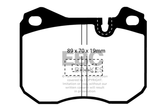 EBC 79-88 Porsche 924 2.0 Turbo Redstuff Front Brake Pads DP3345C