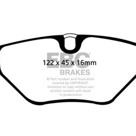 EBC 01-03 BMW 525i 2.5 (E39) Yellowstuff Rear Brake Pads DP41091R