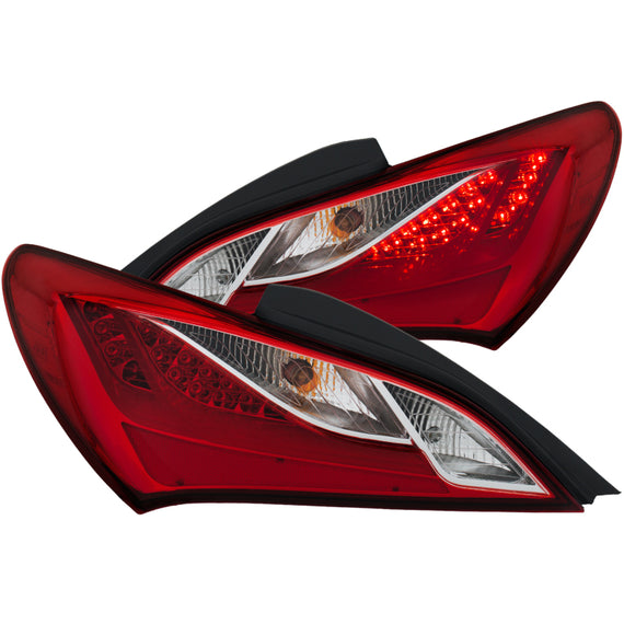 ANZO 2010-2013 Hyundai Genesis LED Taillights Red/Clear 321334