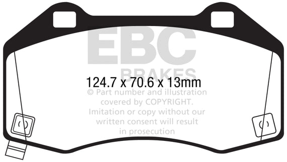 EBC for 2017+ Fiat 124 Spider 1.4L Turbo Abarth Yellowstuff Front Brake Pads - e DP42286R