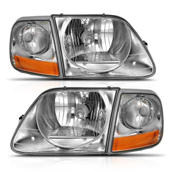 ANZO 1997-2003 for Ford F-150 Crystal Headlight G2 Clear With Parking Light 111438