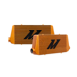 Mishimoto Universal Gold R Line Intercooler Overall Size: 31x12x4 Core Size: 24x12x4 Inlet / Outlet MMINT-URG