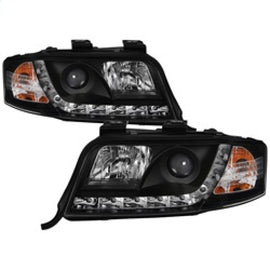 Spyder Audi A6 02-04 Projector Headlights Halogen Model Only - DRL Black PRO-YD-ADA601-DRL-BK 5008657