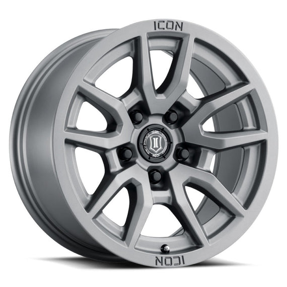 ICON Vector 5 17x8.5 5x5 -6mm Offset 4.5in BS 71.5mm Bore Titanium Wheel 2617857345TT